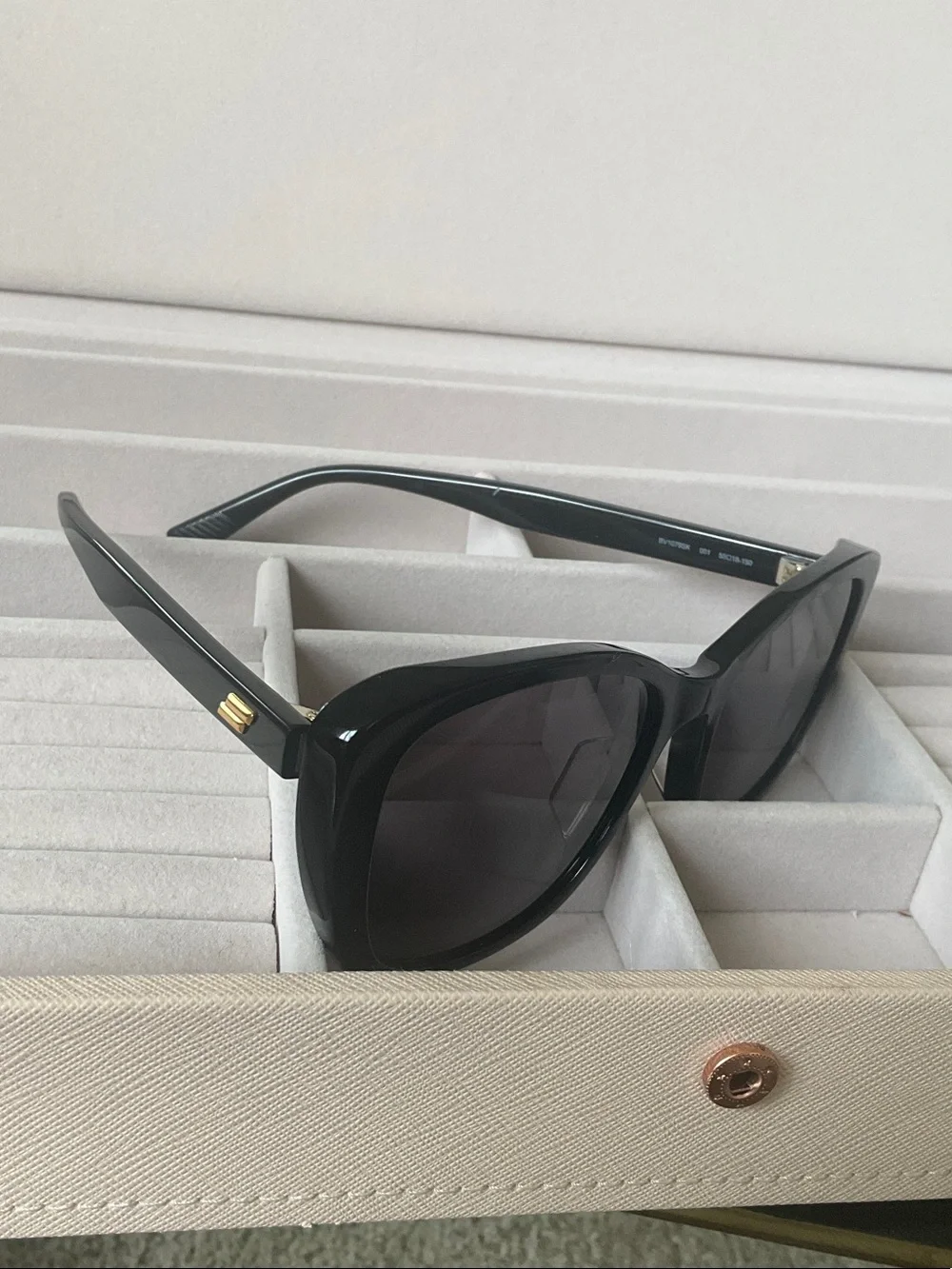 Bottega Veneta Black Oversized Cat-Eye Sunglasses
